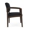 Lesro Lenox Wood Wide Guest Chair Wood Frame, Mocha, MD Black Upholstery LW1201 - alternate 3
